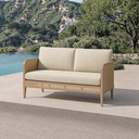 Izmir Cane Wicker and Teak 2-Seater Sofa