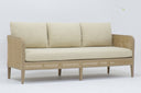 Izmir Cane Wicker and Teak 3-Seater Sofa